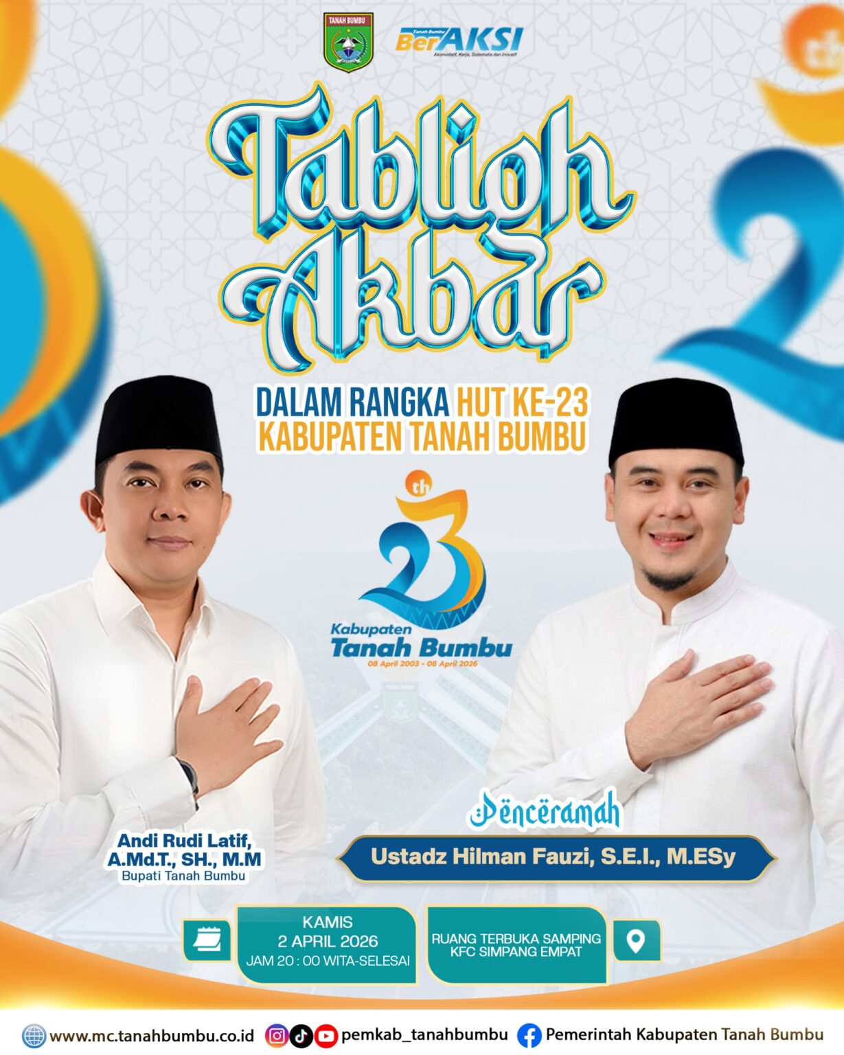 Tabligh Akbar Meriahkan HUT ke-23 Kabupaten Tanah Bumbu
