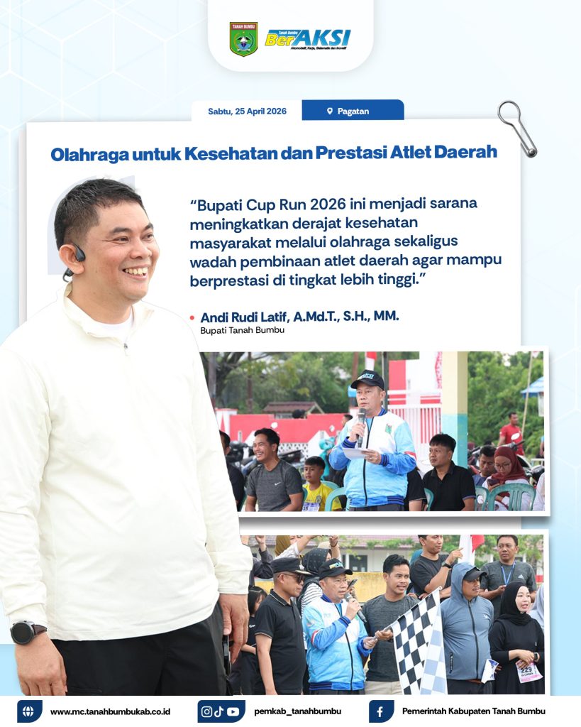 Bupati Cup Run 5K 2026 Digelar di Pagatan, Dorong Gaya Hidup Sehat dan Pembinaan Atlet Lokal