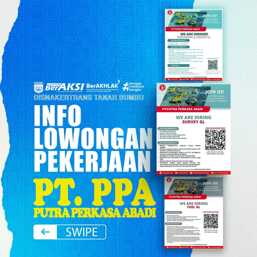 Disnakertrans informasi Tanah Bumbu