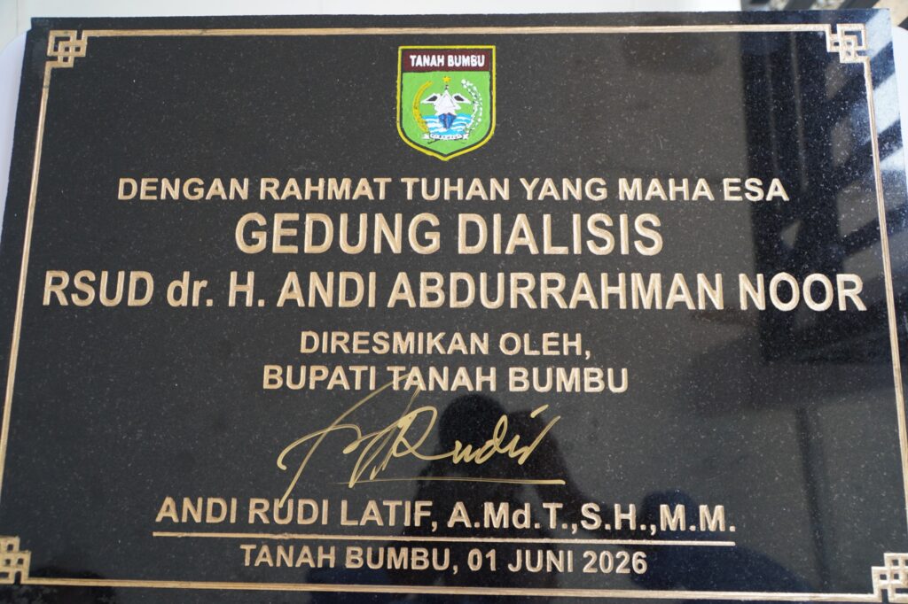 Bupati Tanah Bumbu Resmikan Gedung Dialisis RSUD Andi Abdurrahman Noor